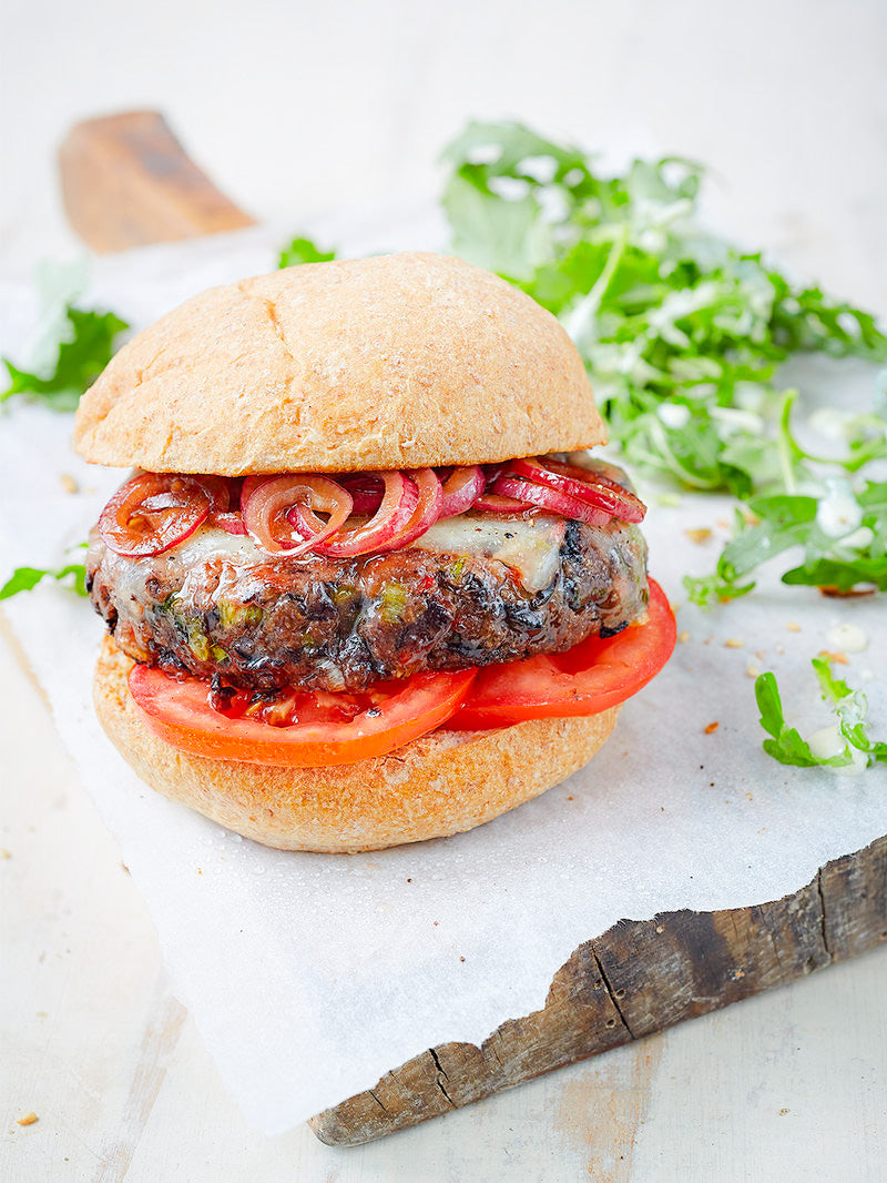 Black Bean Balsamic Veggie Burger