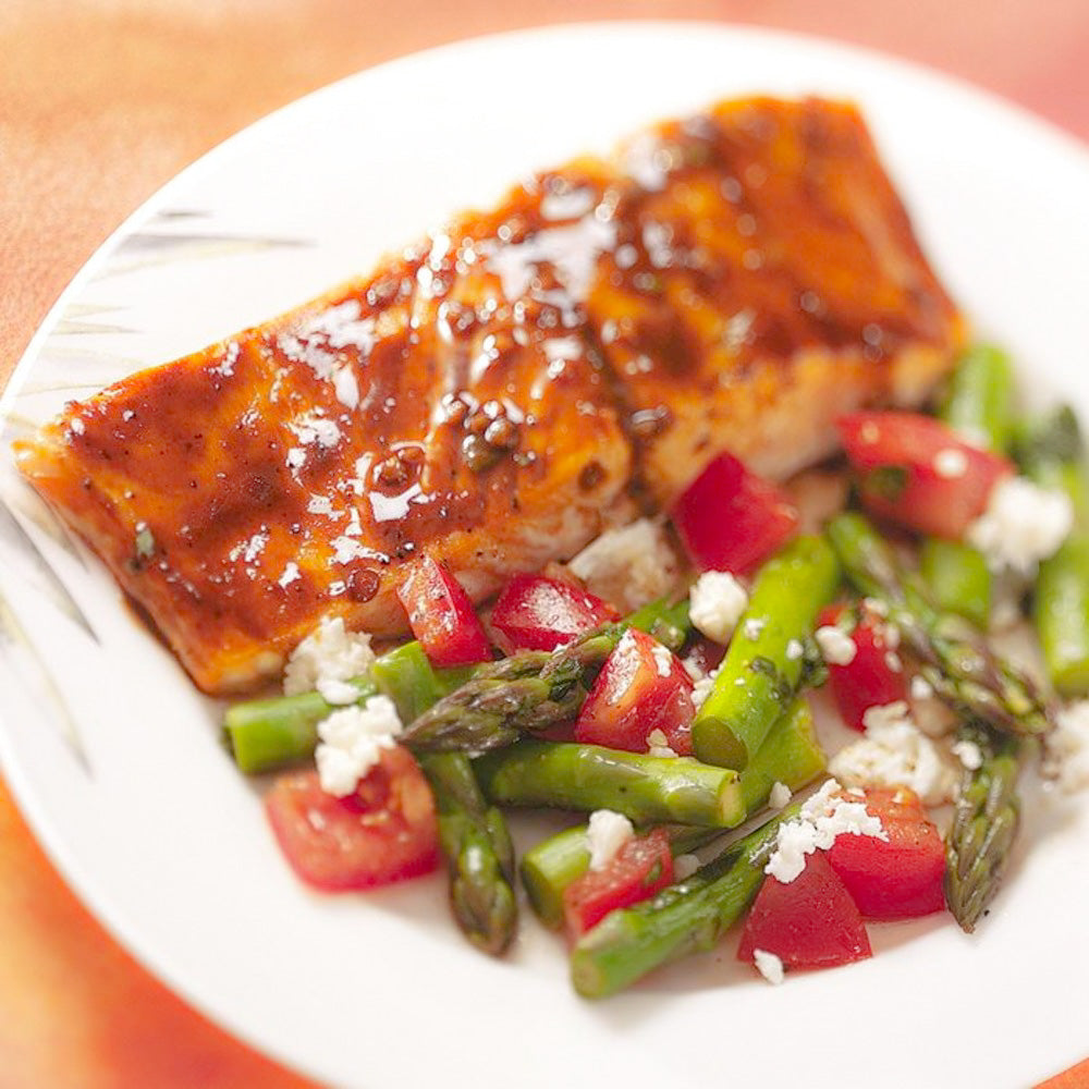 Spicy Mango Glazed Salmon