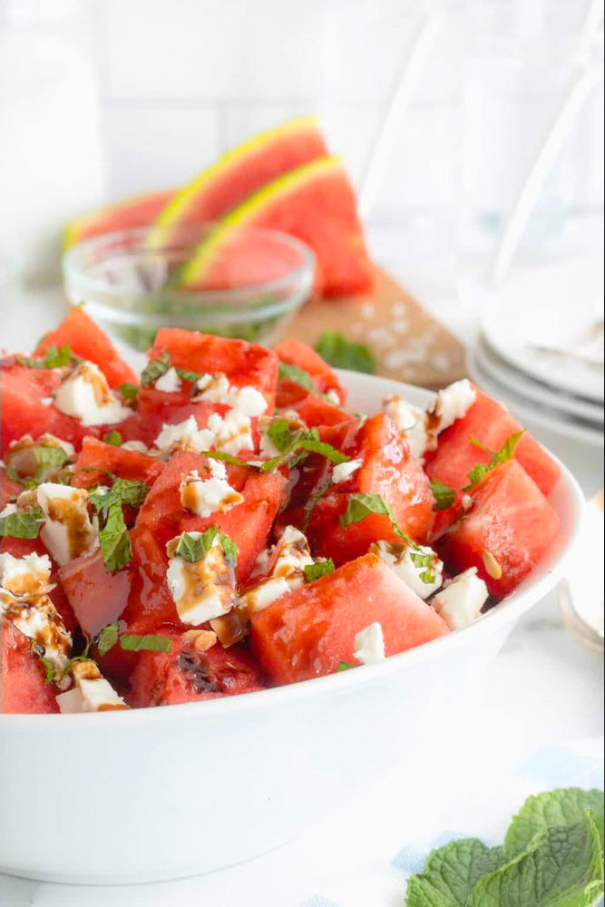 Watermelon Salad with Peppermint Balsamic